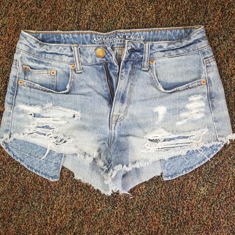 American eagle hi-rise festival jean shorts